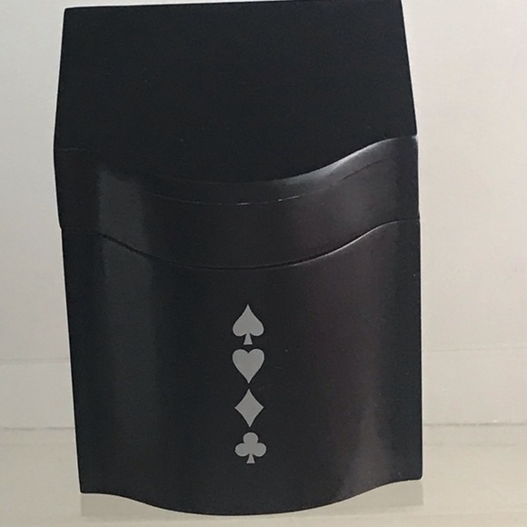 Vintage Playing Cards Wooden Box Hinged Top Decorated All 4 Suits - Picture 1 of 15